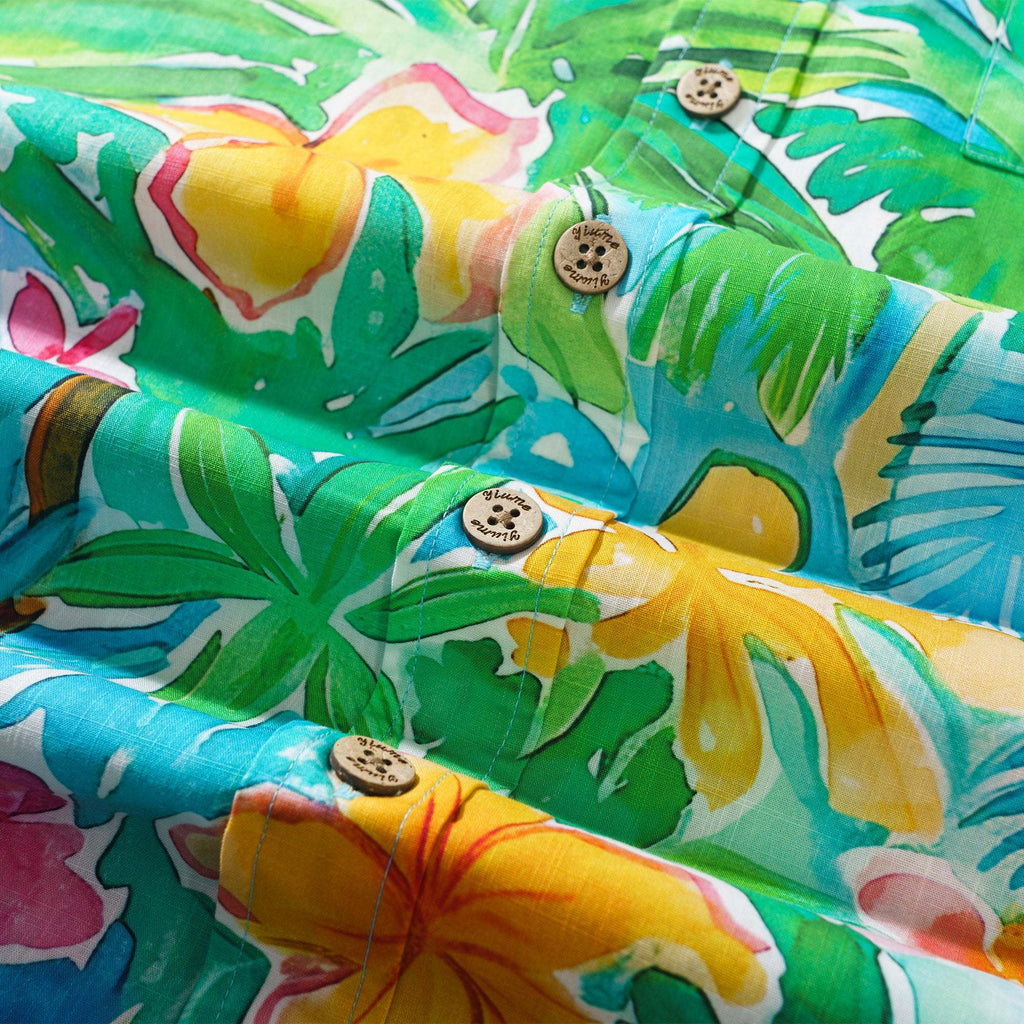 Vacation Hawaiian Shirt 100% Cotton Men's Colorful Short Sleeve Button-down Aloha Shirt Get Ready For Vacation