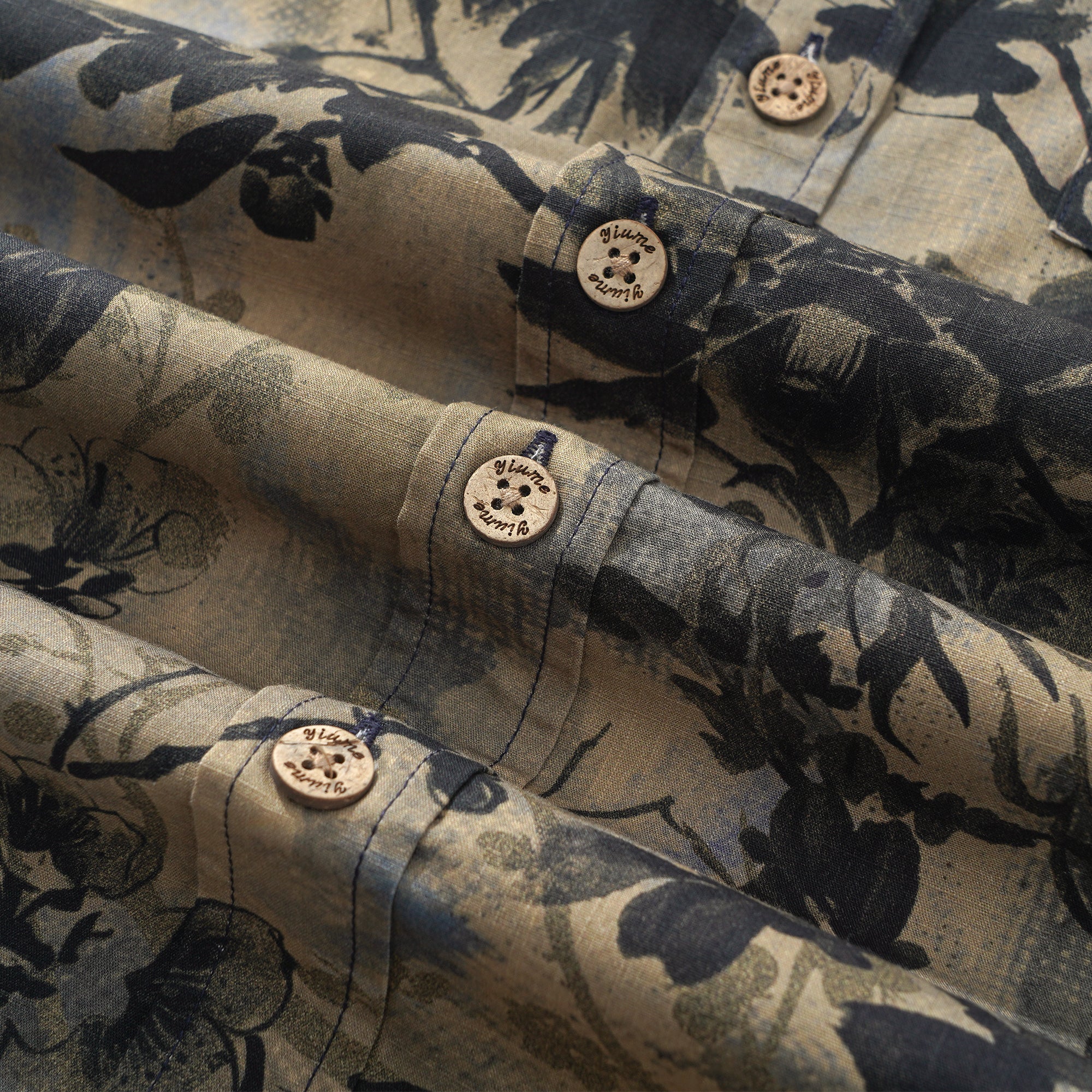 Men's Hawaiian Shirt Short Sleeve Button-down 100% Cotton Brown Aloha Shirt
