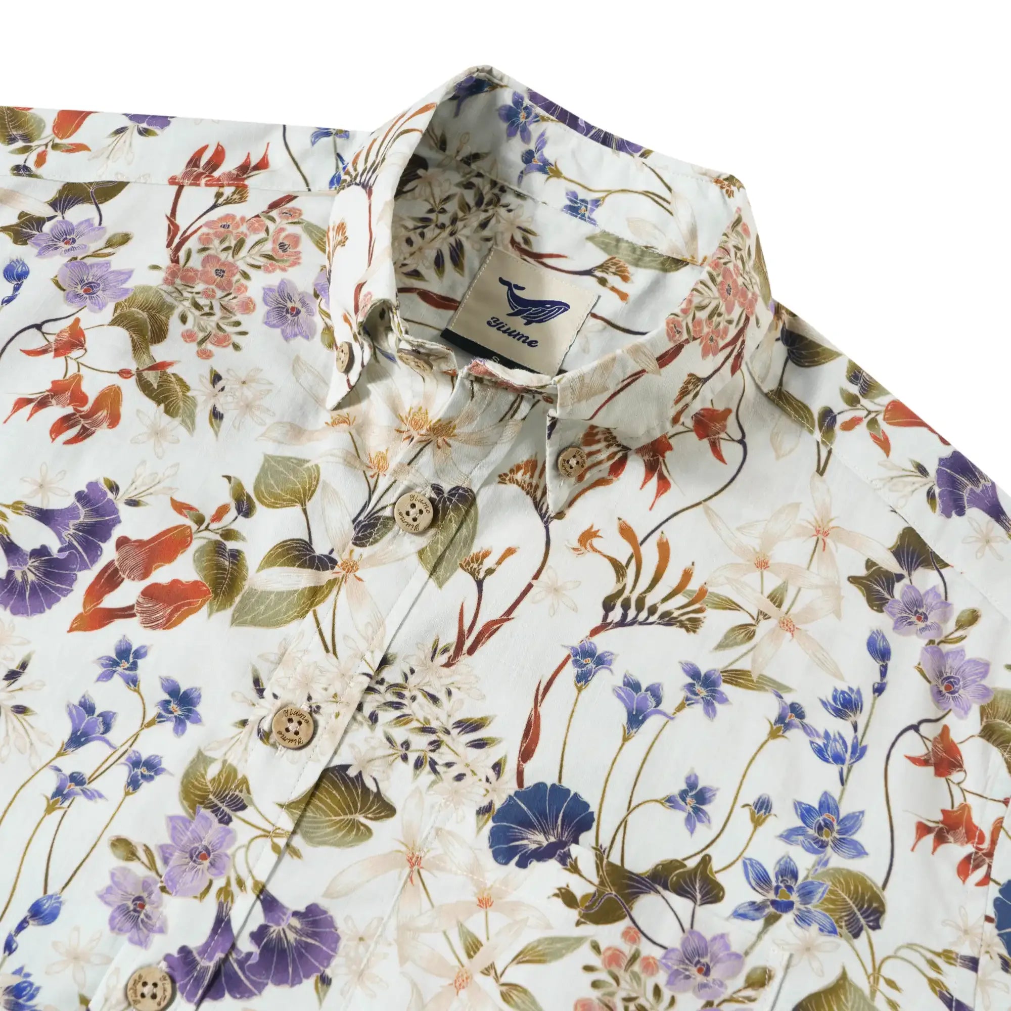 BOGO Men's Hawaiian Shirt Short Sleeve Button-down 100% Cotton Brown Aloha Australian Wildflower By Eloise