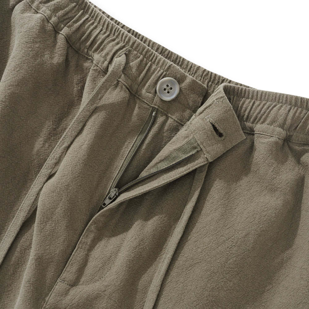 Mens Linen Shorts Mid-Rise Straight Bermuda 8-10 Inch 5-Pocket Shorts