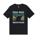 Hawaiian Tee For Men Pew Pew Madafakas Cat Tee Crew Neck 100% Cotton