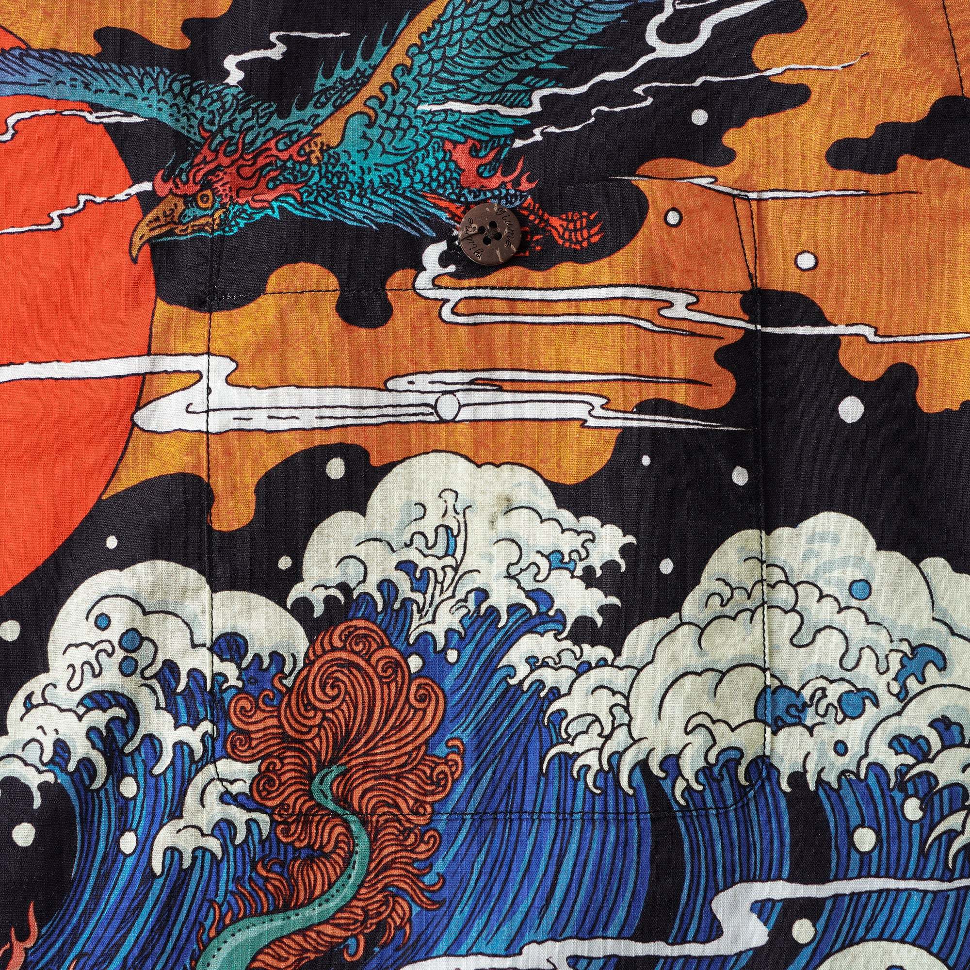 Japanese Ukiyo-e No. 5 By RLoN Hawaiian Shirt for Men Short Sleeve Camp Collar Shirt