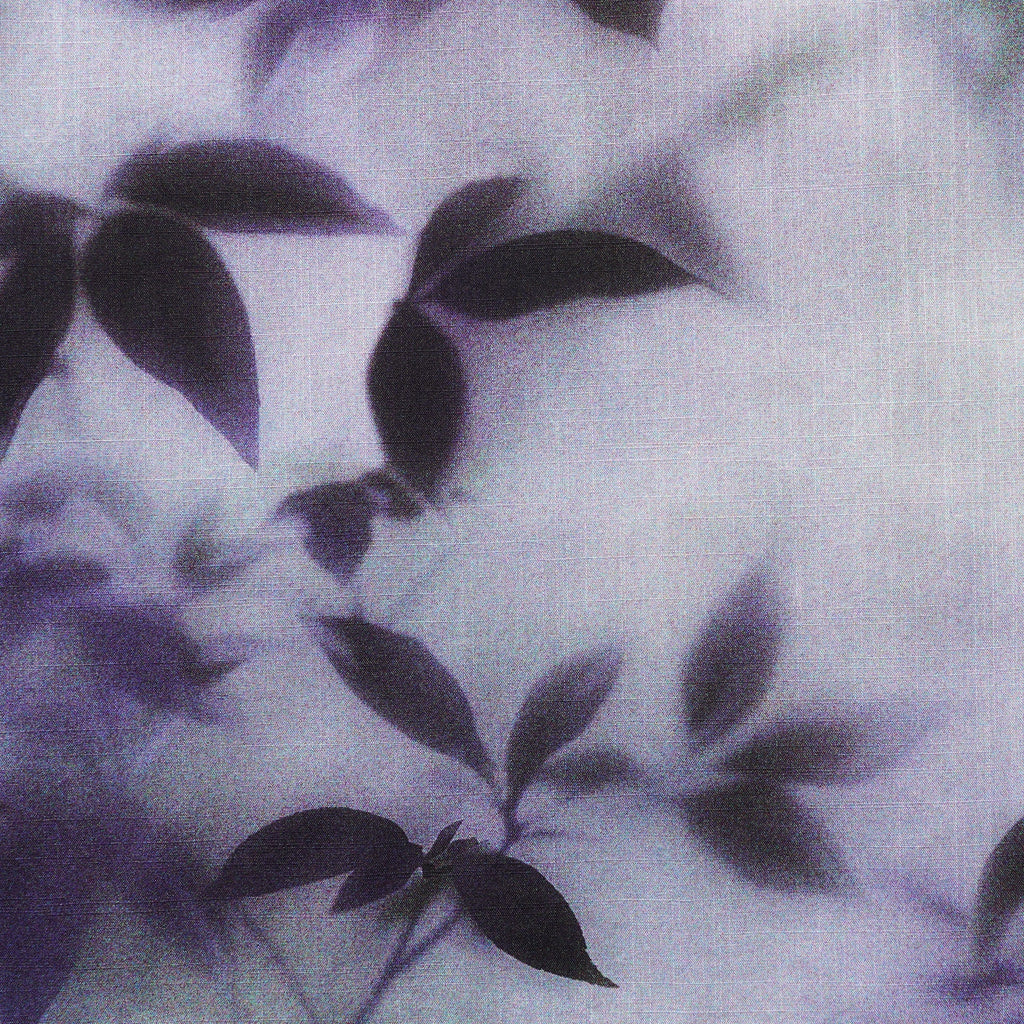 Men's Cotton Hawaiian Shirt Short Sleeve Button-down Purple Aloha Shirt Mist-Kissed Leaves