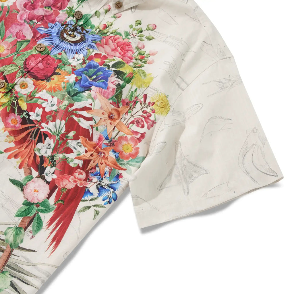 Men's Hawaiian Shirt Short Sleeve Button-down 100% Cotton Flower Floral Aloha Flamboyant Flamingo Blooms