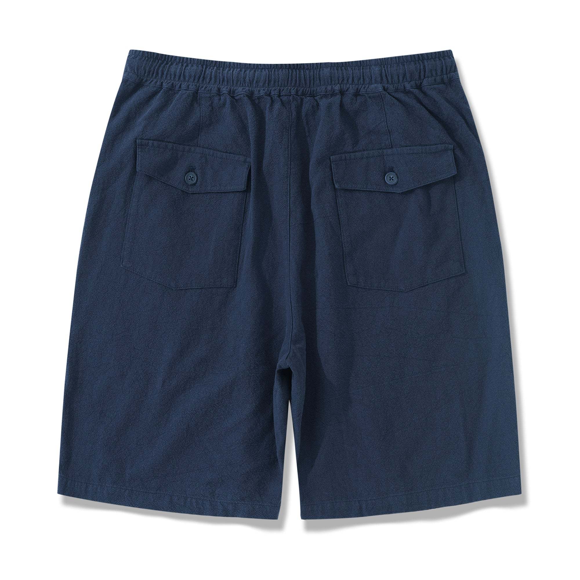 Linen Shorts For Men Mid-Rise Straight Bermuda 8-10 Inch 5-Pocket Shorts
