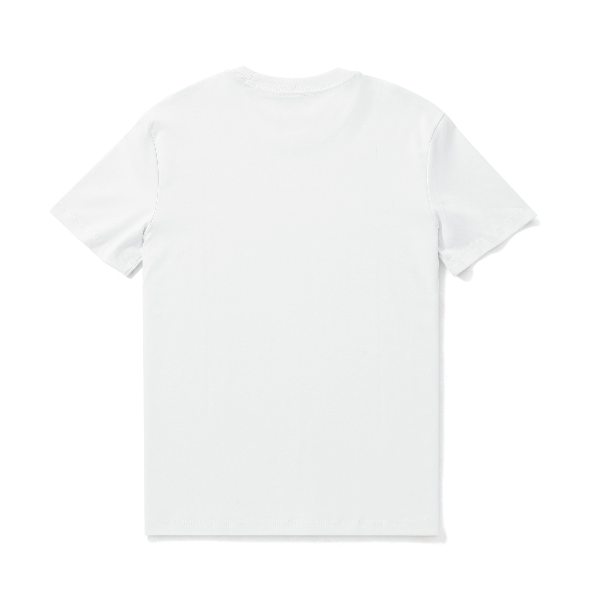 Stain-proof Crew Neck White Short Sleeve Basic Tee Shirt Stain-proof Basic Tee White