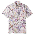 Men's Dress Shirt For Wedding Button-down Hawaiian Shirt 100% Cotton Elegant Shirt Wrinkle Free Aloha Flowers Of Romance by Eloise