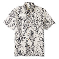 Men's Hawaiian Shirt Short Sleeve Button-down 100% Cotton Beige Aloha Ink Vine Whisper