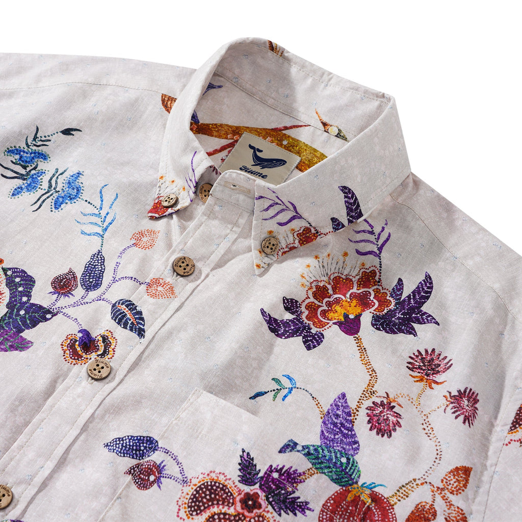 Men's Hawaiian Shirt Short Sleeve Button-down 100% Cotton Aloha Premium Aloha Shirts for Sophisticated Men