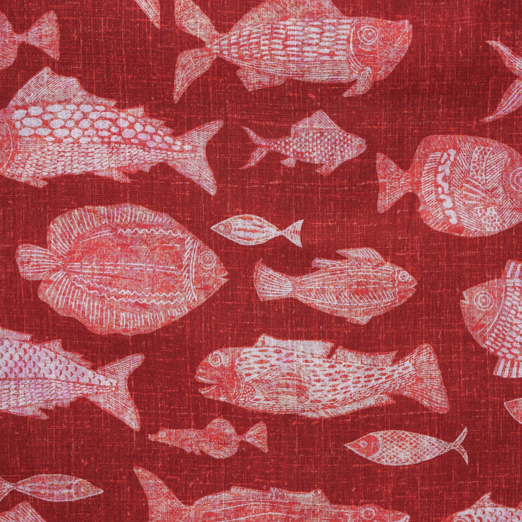 Men's Red Fish Hawaiian Shirt 100% Cotton Button-down Short Sleeve Aloha Shirt For Gift