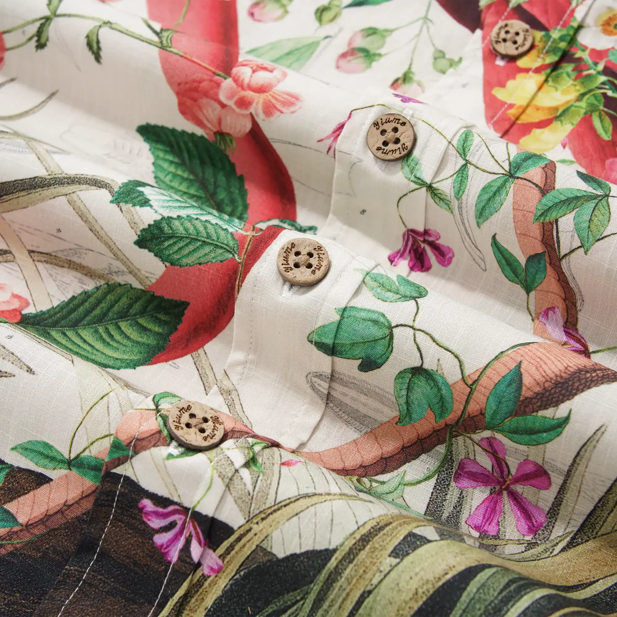 Men's Hawaiian Shirt Short Sleeve Button-down 100% Cotton Flower Floral Aloha Flamboyant Flamingo Blooms