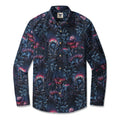 Men's Hawaiian Shirt Dinosaur Lagoon By Andrea Muller Cotton Button-down Long Sleeve Aloha Shirt